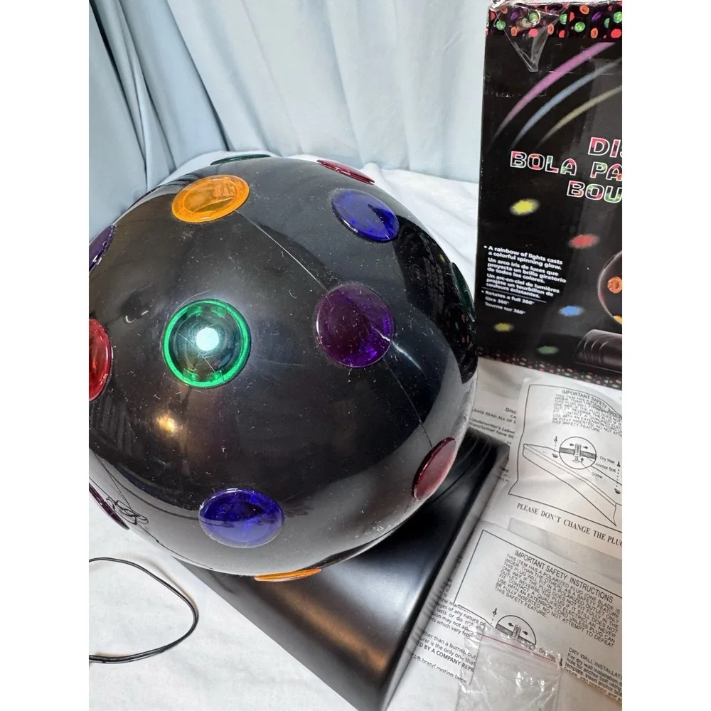Lava Disco Ball 1810 Rotating Colorful Light Stage Effect Tested Working Box